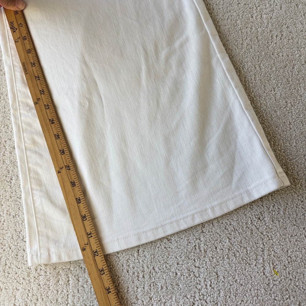 Judy Blue Palazzo Pants Womens 7/28 Long White Featherweight Elastic Drawstring - Picture 12 of 16